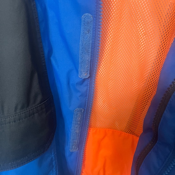 The North Face Kids Vibrant Blue and Neon Orange Raincoat - Picture 4 of 4